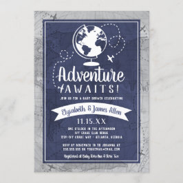 Invitación a Baby Shower de avión
