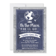 Invitación a Baby Shower de avión