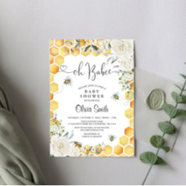 Invitación a Baby Shower de BaBee White Floral