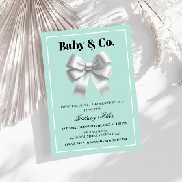 Invitación a Baby Shower de Baby and Co. Silver Bo