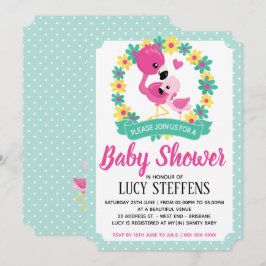 Invitación a Baby Shower de Baby and Mommy Flaming