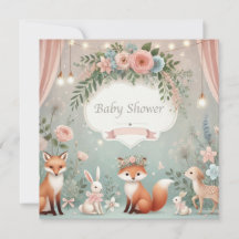 Invitación a Baby Shower de Baby Animals