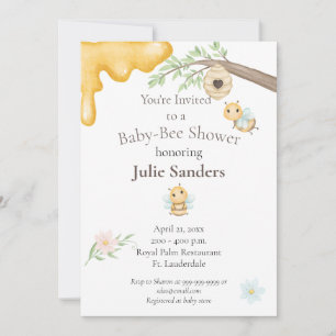 Invitación a Baby Shower de Baby Bee