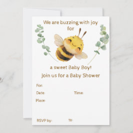 Invitación a Baby Shower de Baby Boy