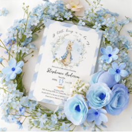 Invitación a Baby Shower de Baby Boy Peter Rabbit