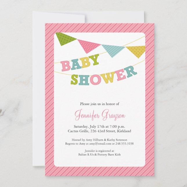 Invitación a Baby Shower de Baby Bunting (Anverso)