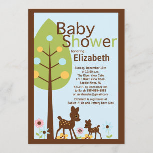 Invitación a Baby Shower de Baby Deer Boy