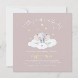 Invitación a Baby Shower de Baby Girl Little Peanu