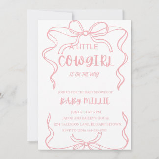 Invitación a Baby Shower de Baby Girl - Tema de Co