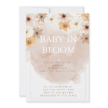 Invitación a Baby Shower de Baby in Bloom