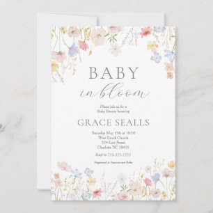 Invitación a Baby Shower de baby in Bloom