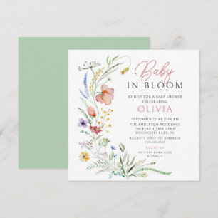 Invitación a Baby Shower de Baby In Bloom