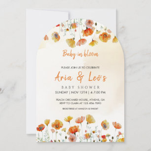 Invitación a Baby Shower de Baby in Bloom