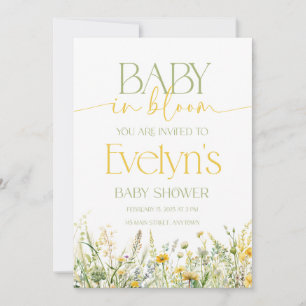 Invitación a Baby Shower de Baby in Bloom