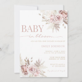 Invitación a Baby Shower de Baby in Bloom