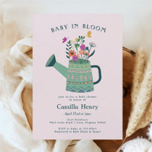 Invitación a Baby Shower de Baby in Bloom