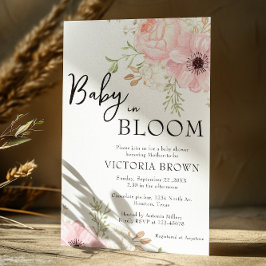 Invitación a Baby Shower de Baby in Bloom