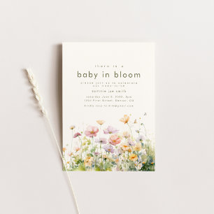 Invitación a Baby Shower de Baby in Bloom