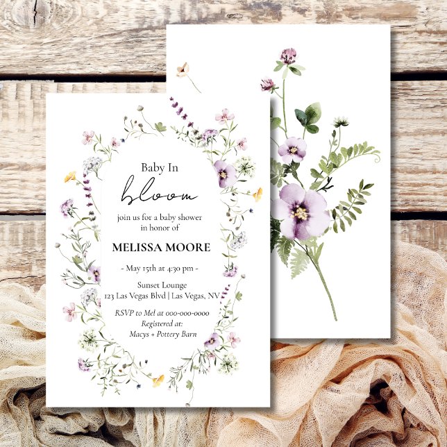 Invitación a Baby Shower de Baby In Bloom (Subido por el creador)