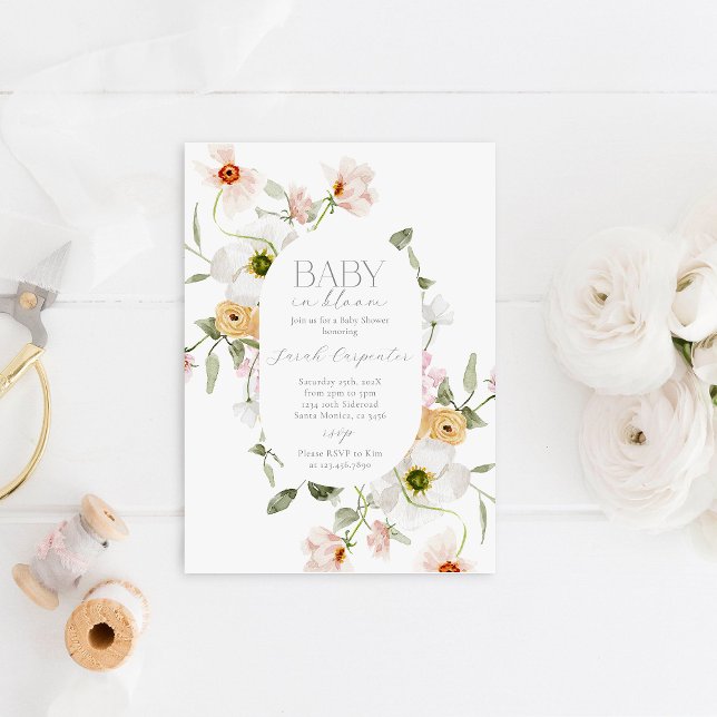 Invitación a Baby Shower de Baby in Bloom (Subido por el creador)