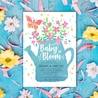 Invitación a Baby Shower de Baby in Bloom
