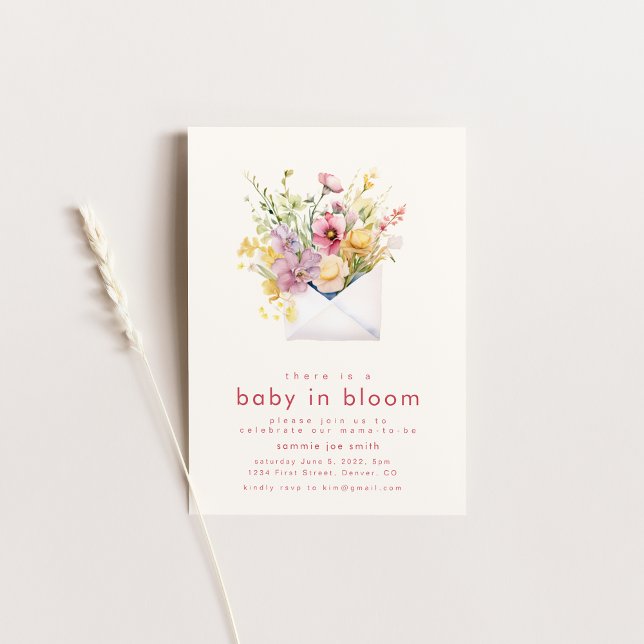 Invitación a Baby Shower de Baby in Bloom (Subido por el creador)