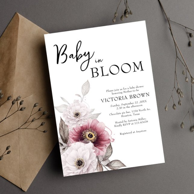 Invitación a Baby Shower de Baby in Bloom (Subido por el creador)
