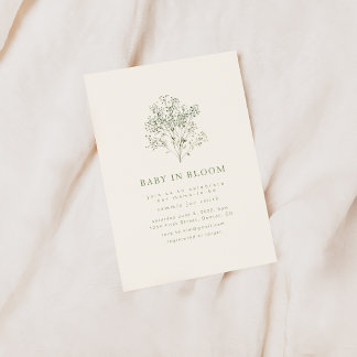 Invitación a Baby Shower de Baby in Bloom