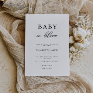Invitación a Baby Shower de Baby in Bloom