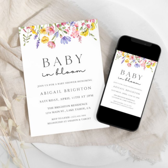 Invitación a Baby Shower de Baby in Bloom (Subido por el creador)