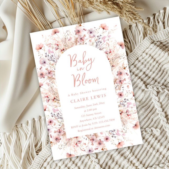 Invitación a Baby Shower de Baby in Bloom (Subido por el creador)