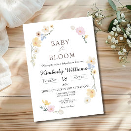 Invitación a Baby Shower de Baby in Bloom