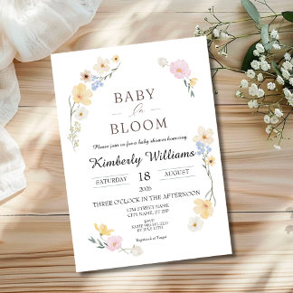 Invitación a Baby Shower de Baby in Bloom