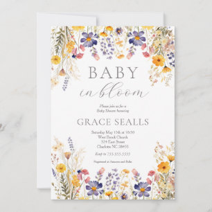 Invitación a Baby Shower de baby in Bloom