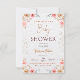 Invitación a Baby Shower de Baby In Bloom Floral B