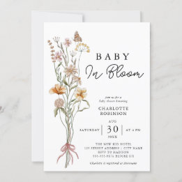 Invitación a Baby Shower de Baby In Bloom Floral S