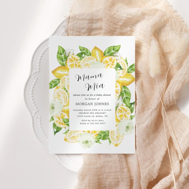 Invitación a Baby Shower de Baby In Bloom Lemon Bo (Subido por el creador)