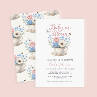 Invitación a Baby Shower de Baby In Bloom Vintage