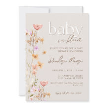 Invitación a Baby Shower de Baby In Bloom Wild Flo