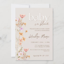 Invitación a Baby Shower de Baby In Bloom Wild Flo