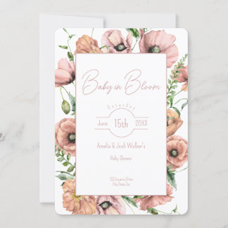 Invitación a Baby Shower de Baby in Bloom Wildflow