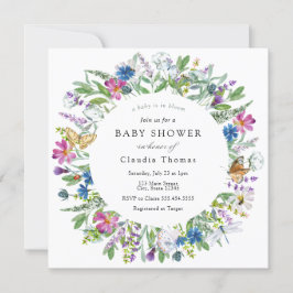 Invitación a Baby Shower de Baby in Bloom Wildflow