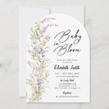 Invitación a Baby Shower de Baby in Bloom Wildflow