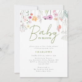 Invitación a Baby Shower de Baby In Bloom Wildflow