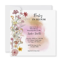 Invitación a Baby Shower de Baby In Bloom Wildflow