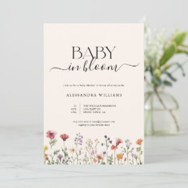 Invitación a Baby Shower de Baby in Bloom Wildflow