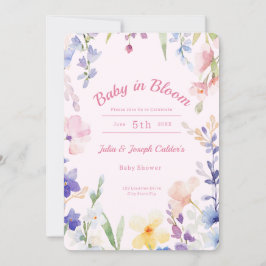 Invitación a Baby Shower de Baby in Bloom Wildflow