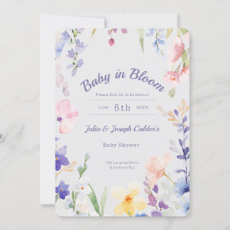 Invitación a Baby Shower de Baby in Bloom Wildflow