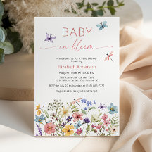 Invitación a Baby Shower de Baby in Bloom Wildflow