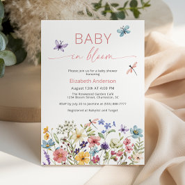 Invitación a Baby Shower de Baby in Bloom Wildflow